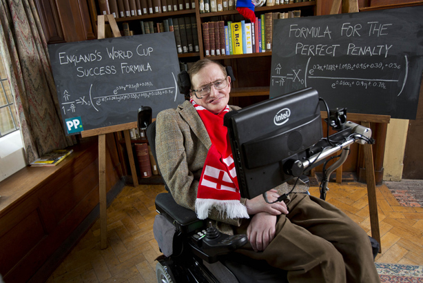 Professor Stephen Hawking has solved the mystery of England's World Cup success for Paddy Power