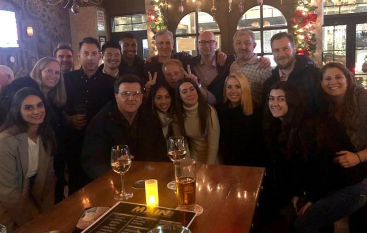 PRWeek and Haymarket Media staff prepare for the holidays with Crompton Ale House landlord Jimmy McSweeney.