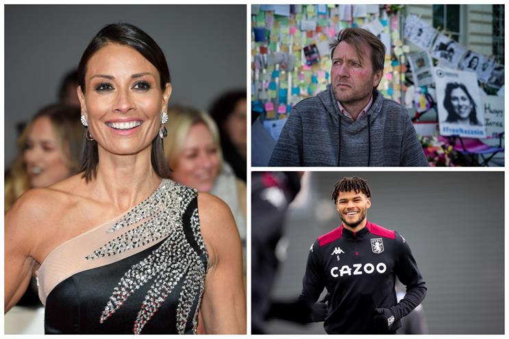 Clockwise from left: Melanie Sykes, Richard Ratcliffe and Tyrone Mings (all pictures via Getty Images)