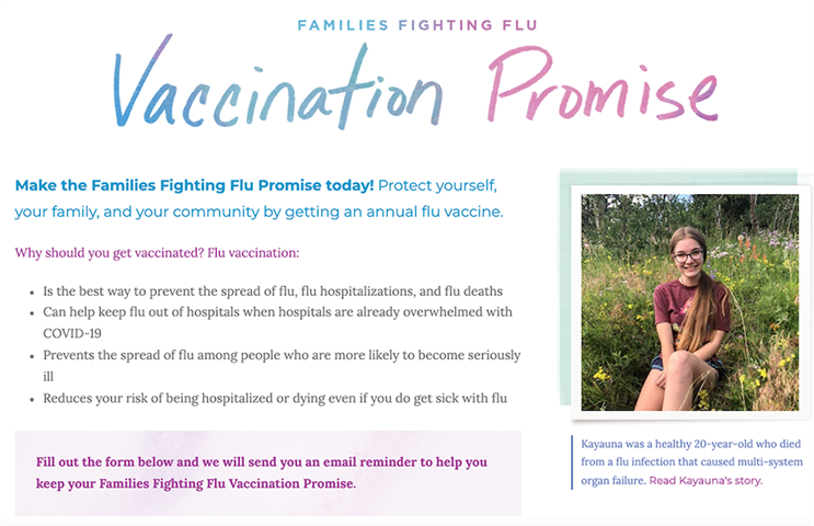 The campaign asks the public to promise to get vaccinated.