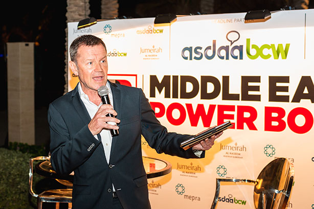 PRWeek EMEA editor-in-chief Danny Rogers launched the Middle East Power book in Dubai