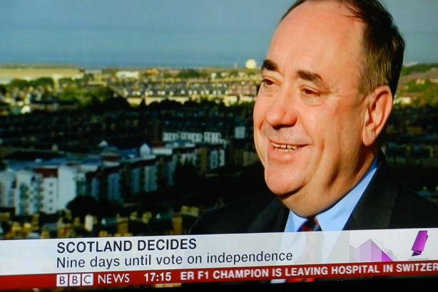 Salmond appears on BBC TV last year ahead of the referendum (Credit: Ninian Reid via flickr)
