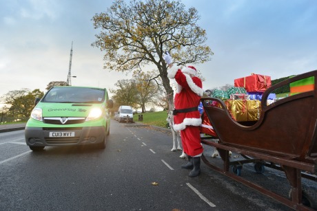 Green Flag: Will provide free cover for Santas across the UK this Christmas