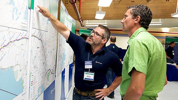 An Energy East open house answering the public's questions about the pipeline project. Photo from TransCanada's Energy East blog