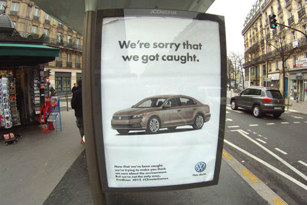 Brandalism activists take over Paris ad space for UN climate change summit