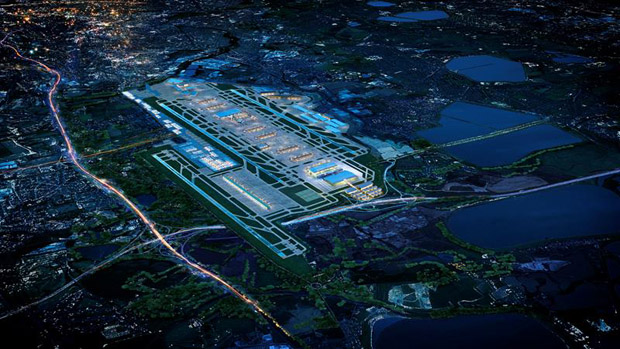What the proposed third runway would look like at night
