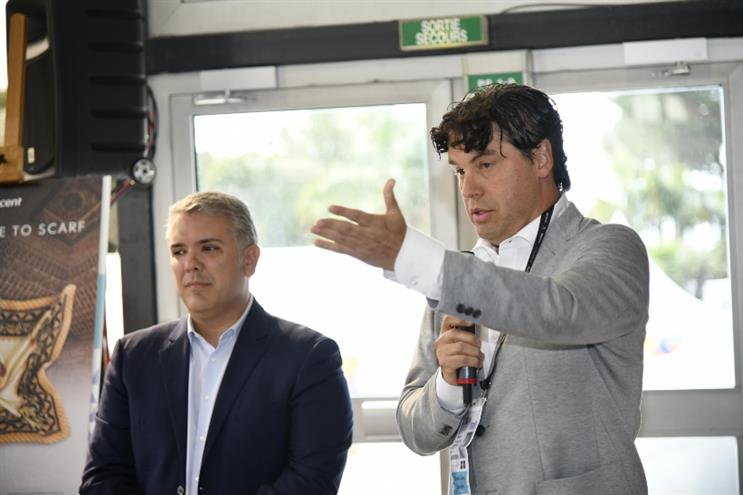 Colombian President Ivan Duque and DDB Latina CEO and President Juan Carlos Oritz