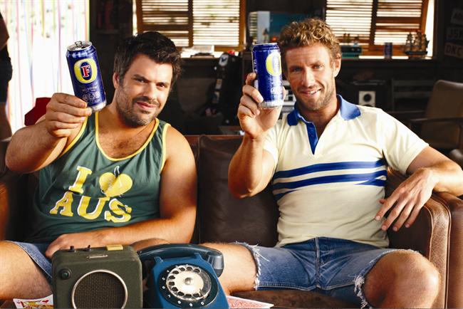 Foster's spots feature Australian comedians Brad and Dan.