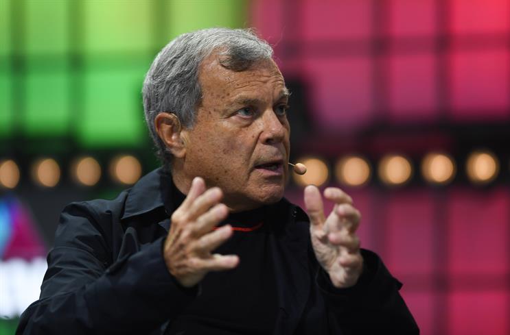 Martin Sorrell speaking at Web Summit in Lisbon. (Credit: Getty Images)