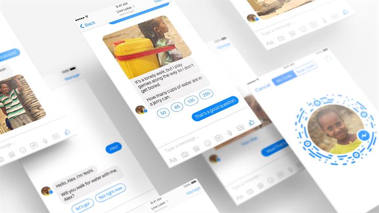 This Facebook bot from Lokai, Charity: water and AKQA recreates an Ethiopian girl's long walk for water
