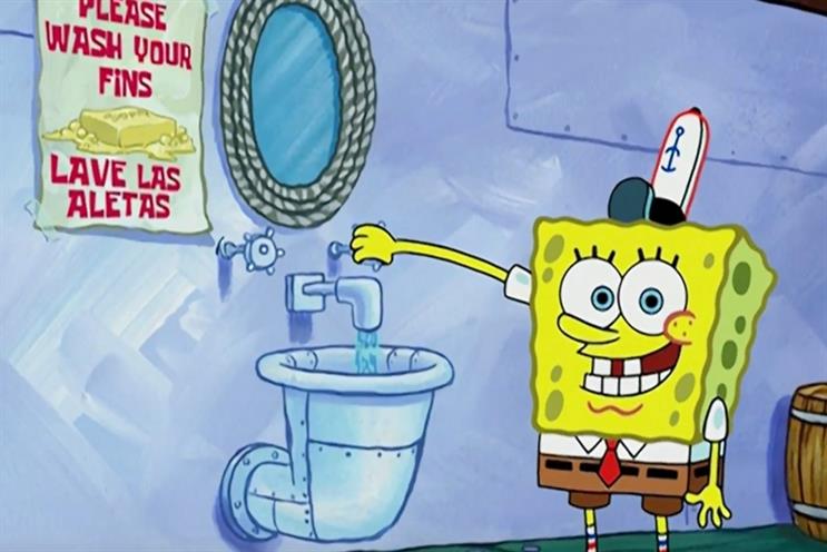 SpongeBob practices mature behavior to combat coronavirus