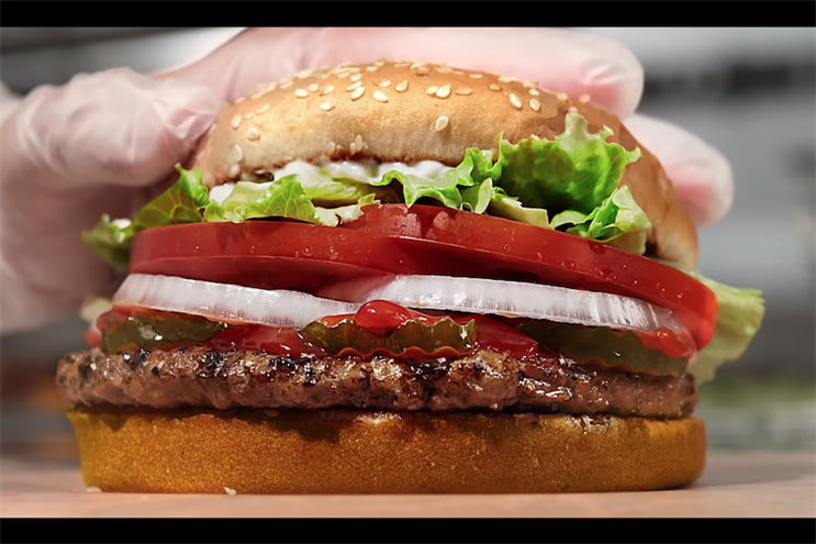 Burger King lists ingredients on Whopper wrappers to highlight natural flavors