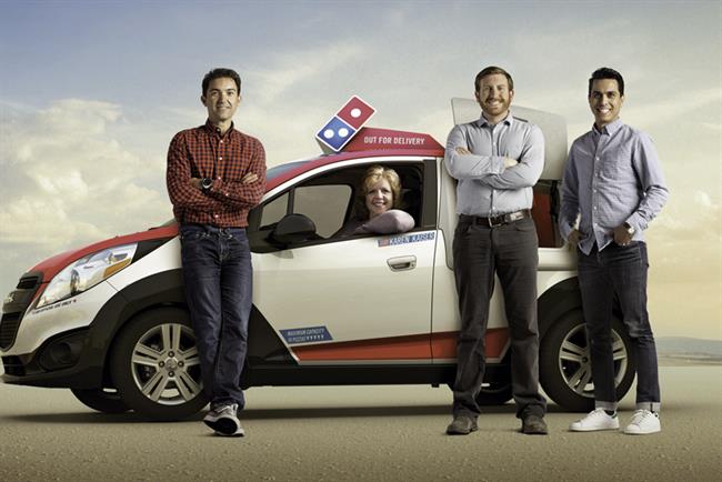 (l-r) Tony Calcao, CP&B; Karen Kaiser, Domino’s; Matt Talbot, CP&B; and Andrew Lincoln, CP&B