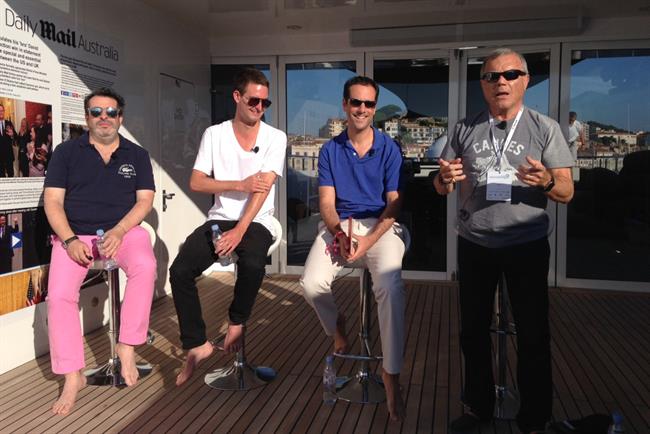 The launch of Truffle Pig: (from left) Steinberg, Spiegel, Jutkowitz, Sorrell.