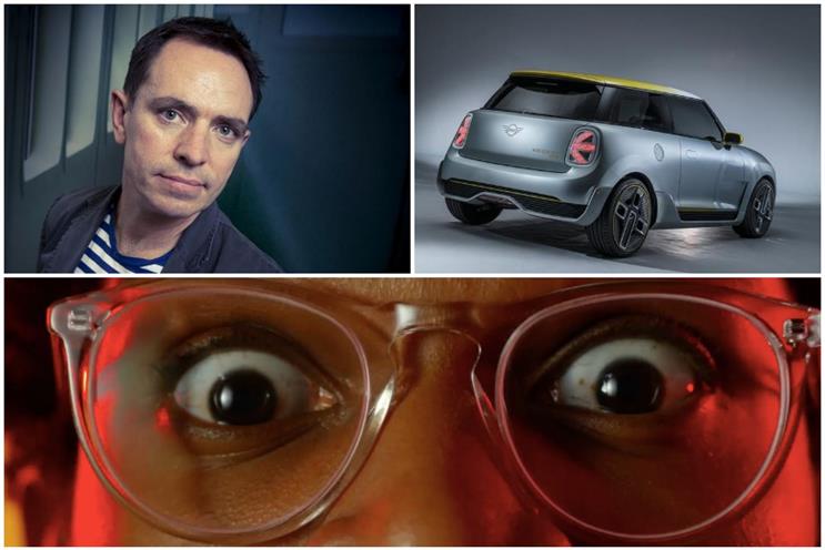 Clockwise from top left: Ben Priest, MINI, Carl's Jr.