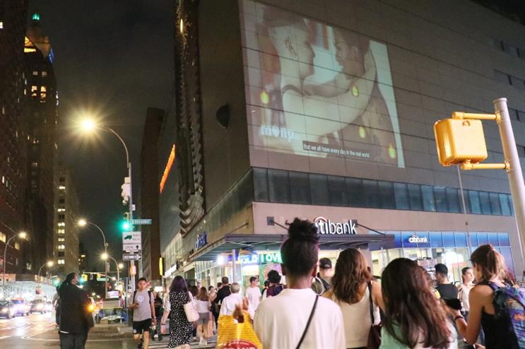 Here's why Cindy Gallop projected social sex on NYC buildings this weekend