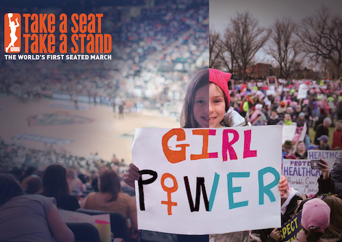 girl holding a sign that says Girl Power