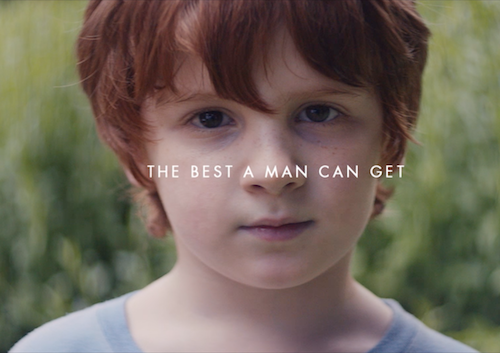 the Gillette We Believe campaign with the text, The best a man can get