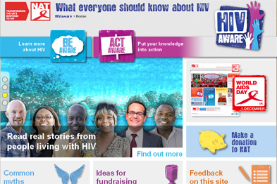 The NAT has set up its own website, HIVaware.org.uk, run in partnership with Durex