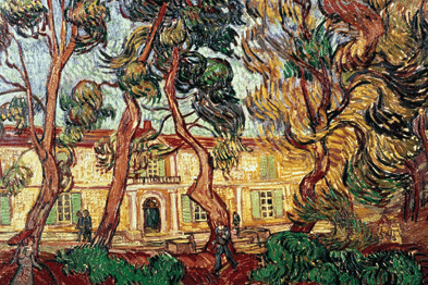 Van Gogh’s ‘Trees in front of the entrance to the asylum’ (Image: Getty)