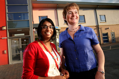 Bradford District Care Trust’s health trainer service manager Nurjahan Ali Arobi with GP Dr Clare Connolly