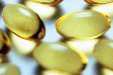 Fish oil supplement capsules (Photograph: SPL)