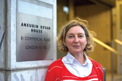 Dr Risi outside Aneurin Bevan House, the offices of NHS Tower Hamlets, where as a locum, she has seen opportunities in CCGs arise (Photograph: JH Lancy)