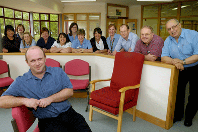 Dr Fitzsimons and team at the South Holderness Medical Practice (Photograph: UNP)