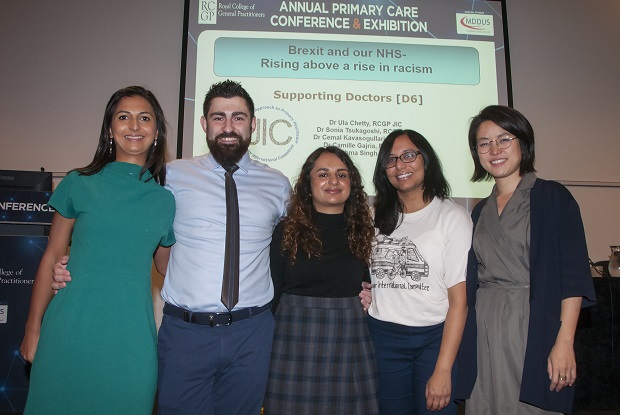 Dr Ula Chetty (left) and colleagues leading an RCGP conference workshop on Brexit (Photo: Pete Hill)