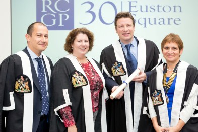 Jamie Oliver recognised by RCGP for healthy eating work (Photo: Grainge Photography/RCGP)