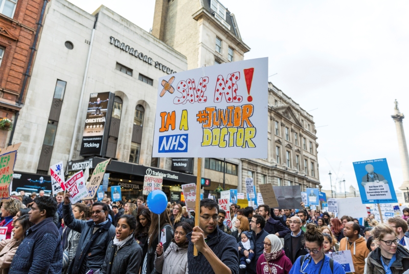 Junior doctor protests in London (Photo: iStock)