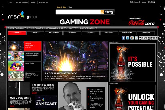 MSN Games - Free Online Games, zone.msn.com/en-us/home