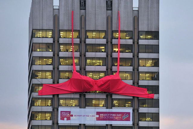 World's biggest bra unveiled for breast cancer awareness campaign