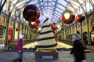 Ferrero has erected a giant 11foot edible Christmas tree in Covent Garden 