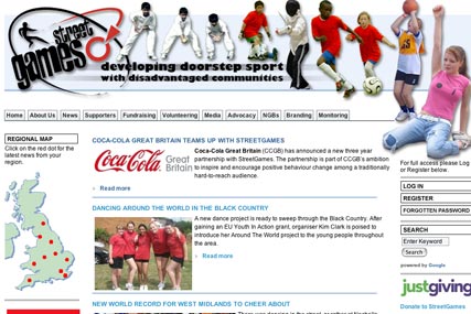 Coca-Cola invests in StreetGames charity ahead of London 2012