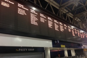Departure screens displayed details of human rights 'departures'