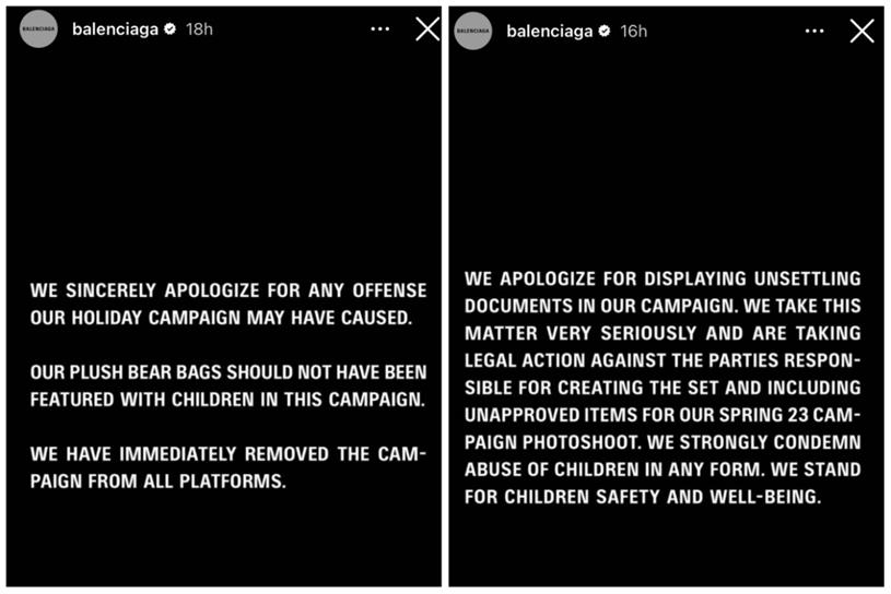 French fashion brand Balenciaga apologizes for BDSM ads involving children