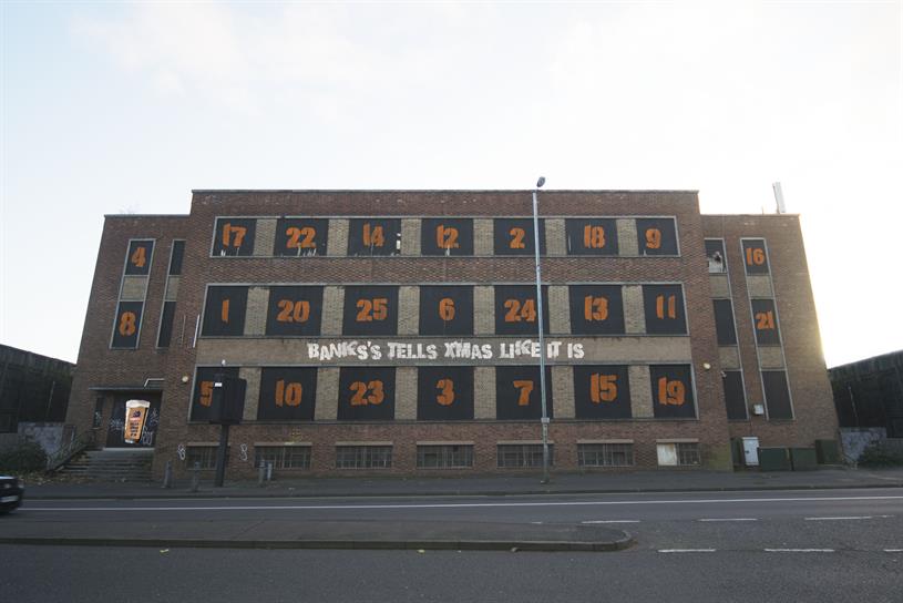 Banks s Beer Transforms Disused Building Into An Advent Calendar
