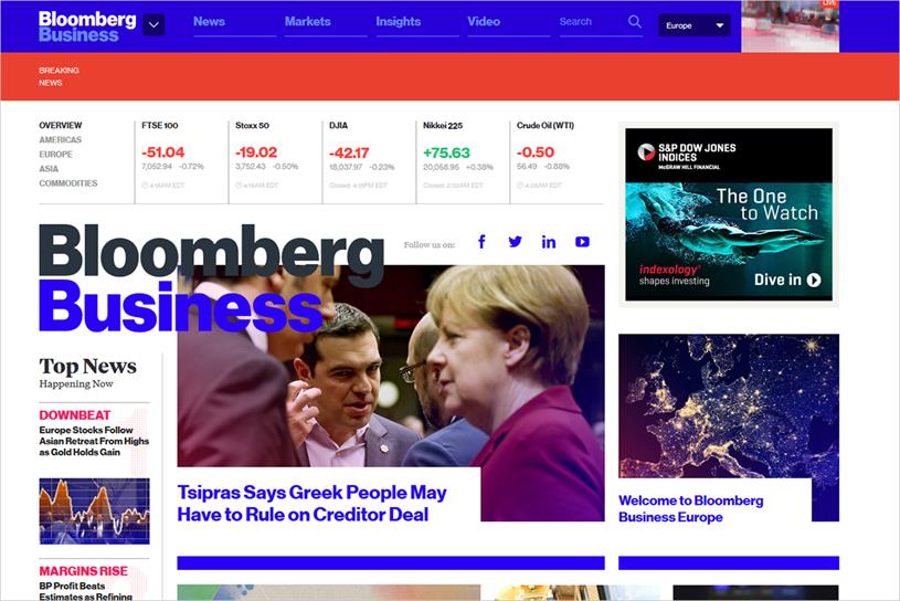 Bloomberg launches Europe digital brand