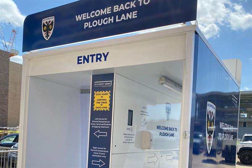 AFC Wimbledon: installing Disinfect facilities at Plough Lane