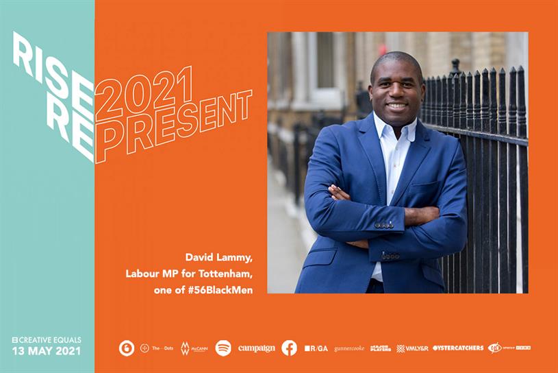Lammy: will speak at Creative Equals’ RISE conference
