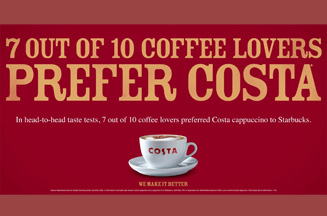 Costa Coffee launches first national campaign targeting its rivals