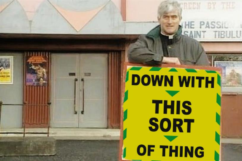'Stay alert': Father Ted might have enjoyed the messaging