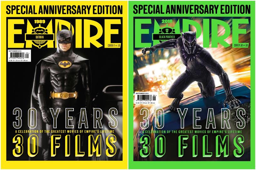 Empire to publish 30 covers celebrating three decades of seminal films