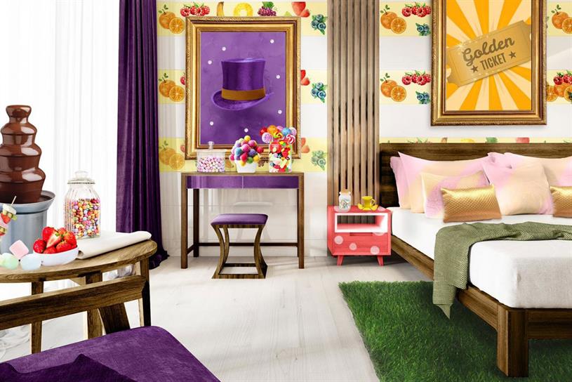 LateRooms.com: room filled with unlimited treats