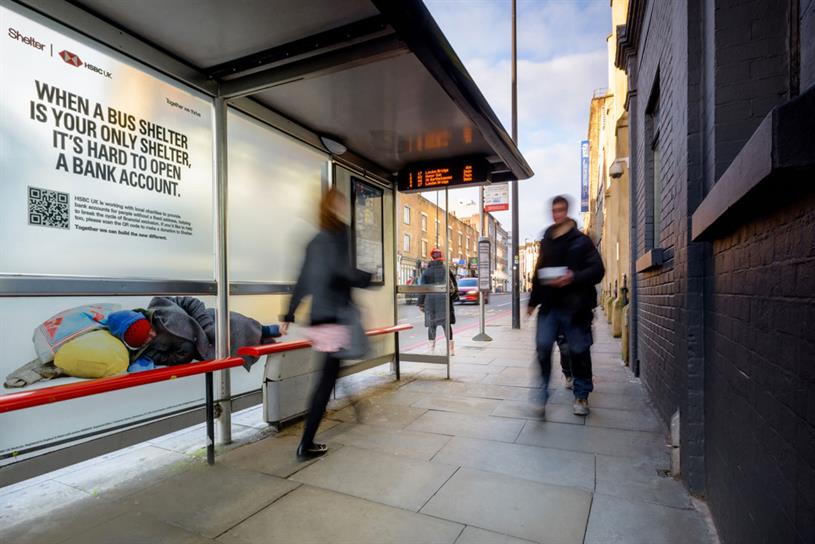 2021 Outdoor Media Awards Grand Prix winner: HSBC UK & Shelter's “Addressing the ‘No Fixed Address’ problem” by Talon Outdoor / PHD / Wunderman Thompson UK