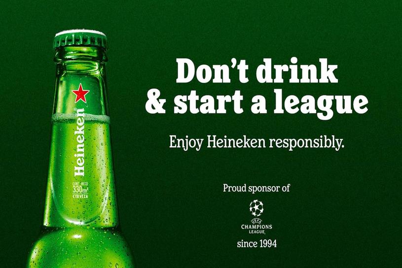 Heineken: tactical nous from the long-running Champions League sponsor