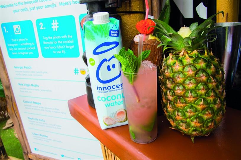 Innocent opened an emoji-fuelled Coconut Watering Hole this summer