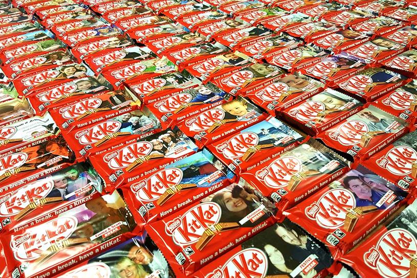 Nestle: Have a break, have a KitKat with a photo of your face on the label