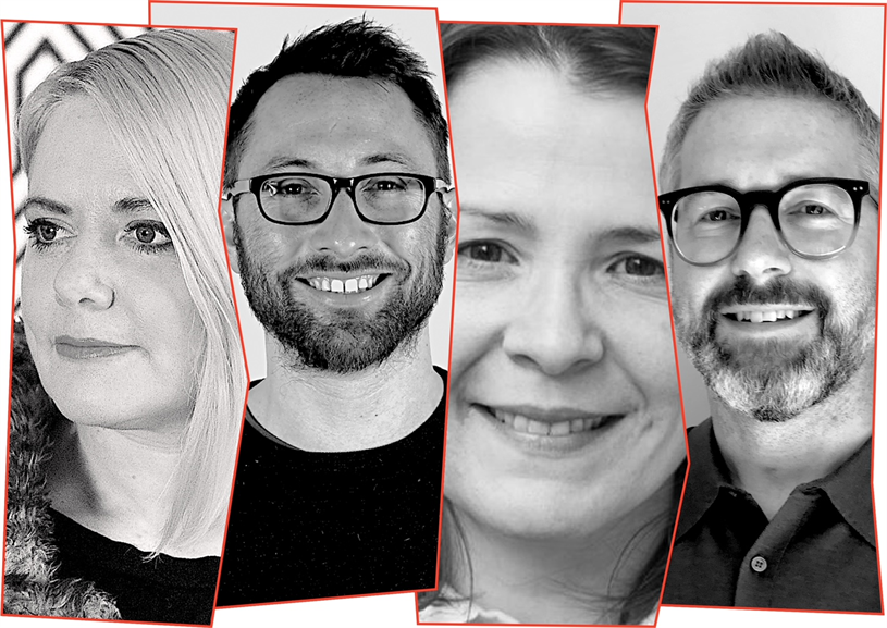 Leadership team from left to right: Laura Jordan Bambach, Jonny Tennant-Price, Raquel Chicourel, Nathan Gainford.